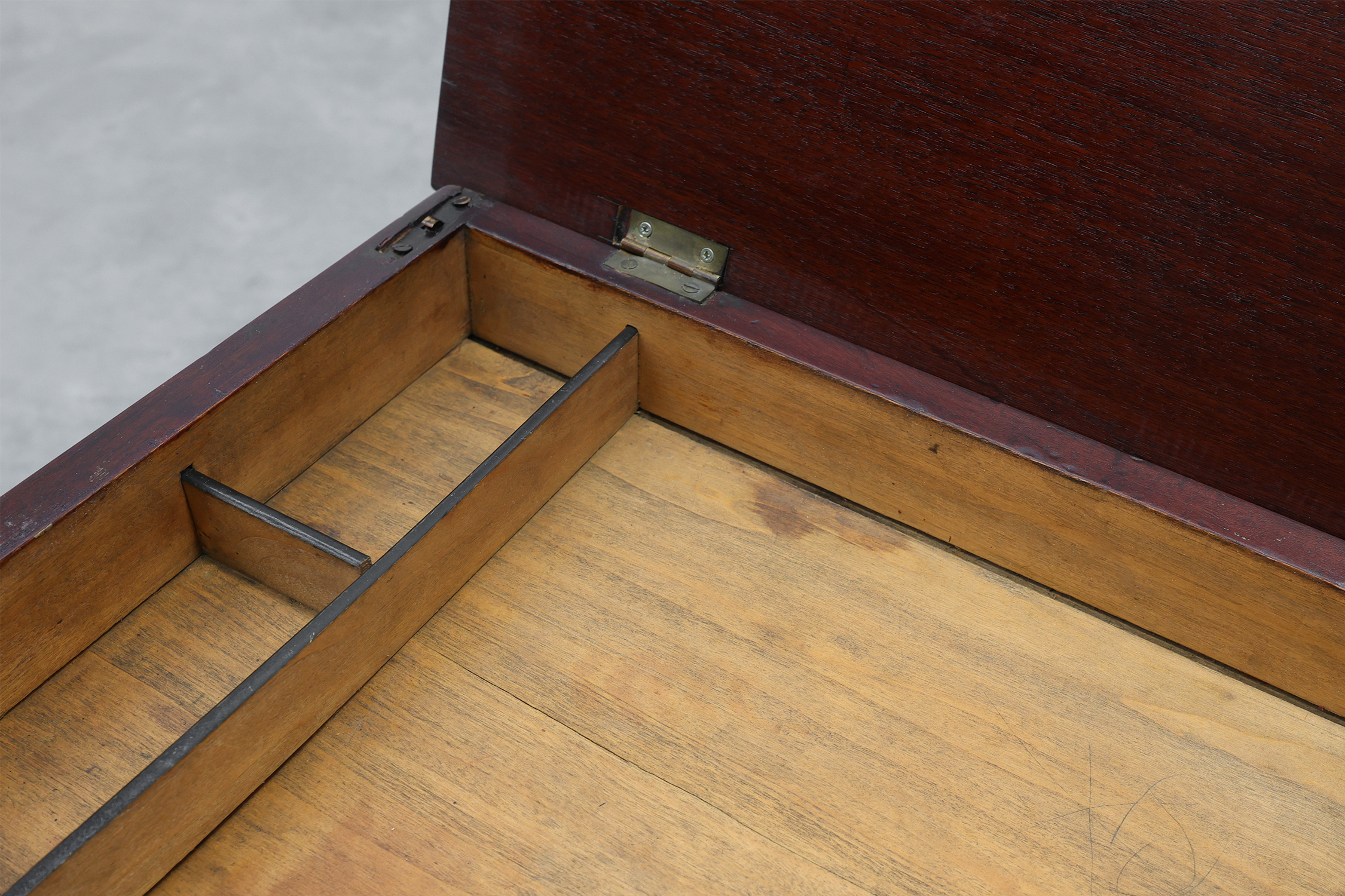 Louis Philippe Side Table with Two Drawers and Turned Twin Legs, France, 1850sthumbnail